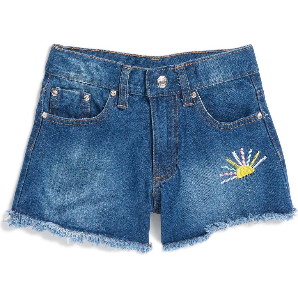 Shop Jessica Simpson Kids' Embroidered Fringe Denim Shorts
