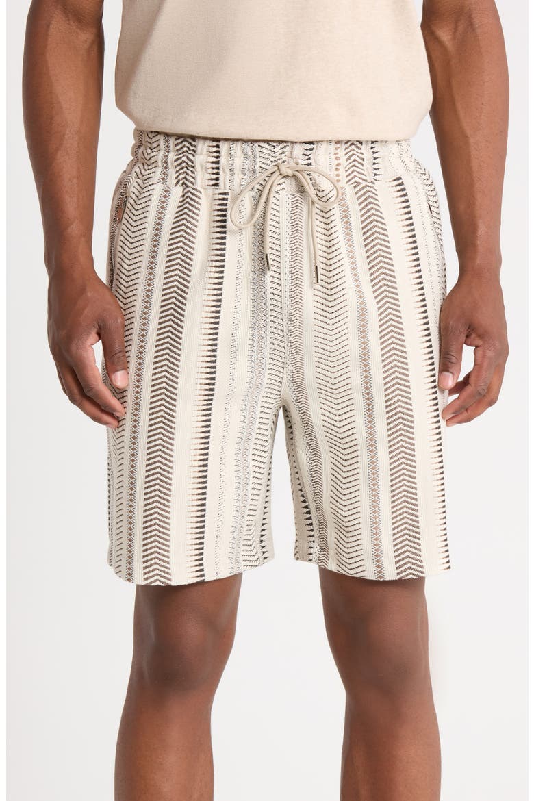 Printed Drawstring Shorts, Main, color, NEUTRAL COMBO GEO PATTERN