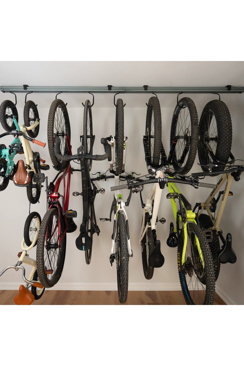 CycleSlide - Ceiling Mounted Bike Storage - 5 - 8 Bikes, Alternate, color, Grey