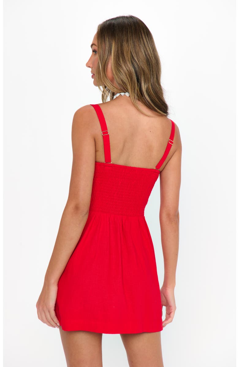 Show Me Your Mumu Emery Mini Dress, Alternate, color, Sundried Tomato Linen