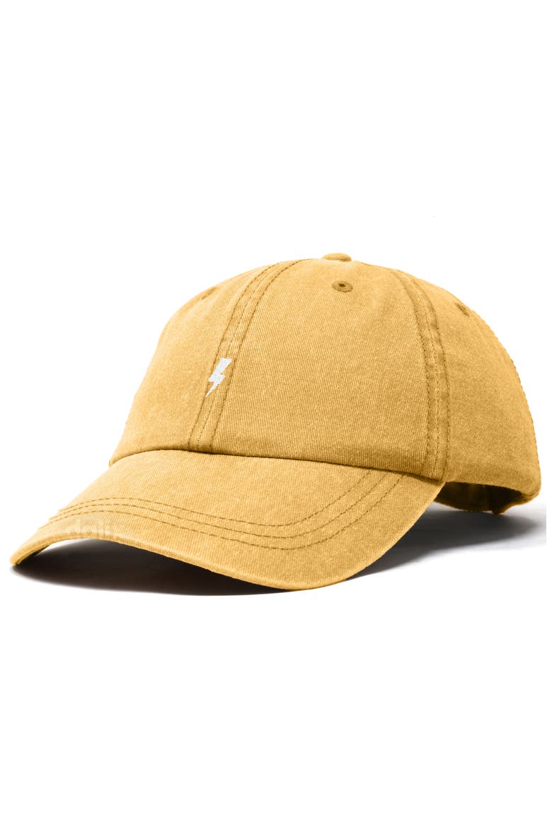 Lil Bolt Dad Cap, Alternate, color, Washed Gold