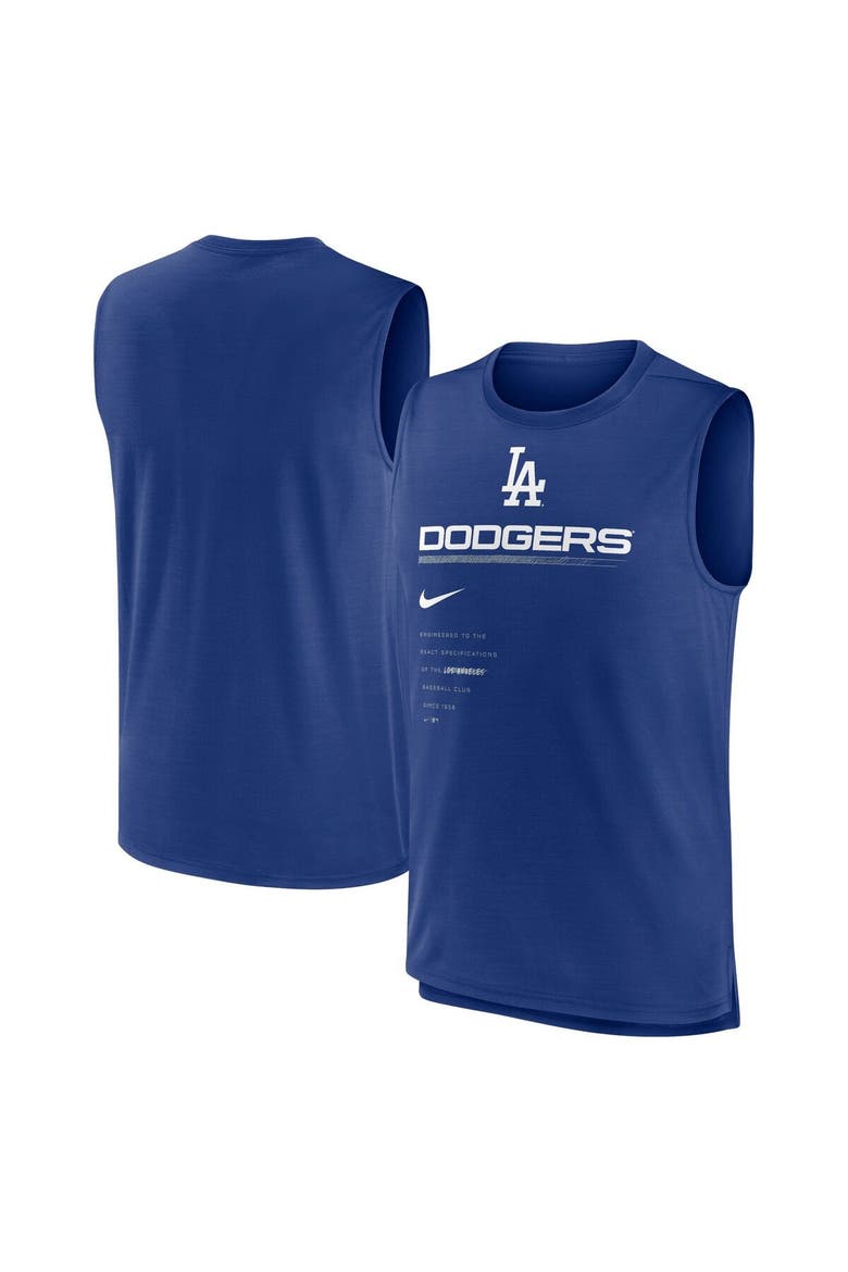 Men's Nike Royal Los Angeles Dodgers Exceed Performance Tank Top, Main, color, Royal