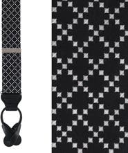 Trafalgar Rowan Geometric Pattern Silk Button End Suspenders