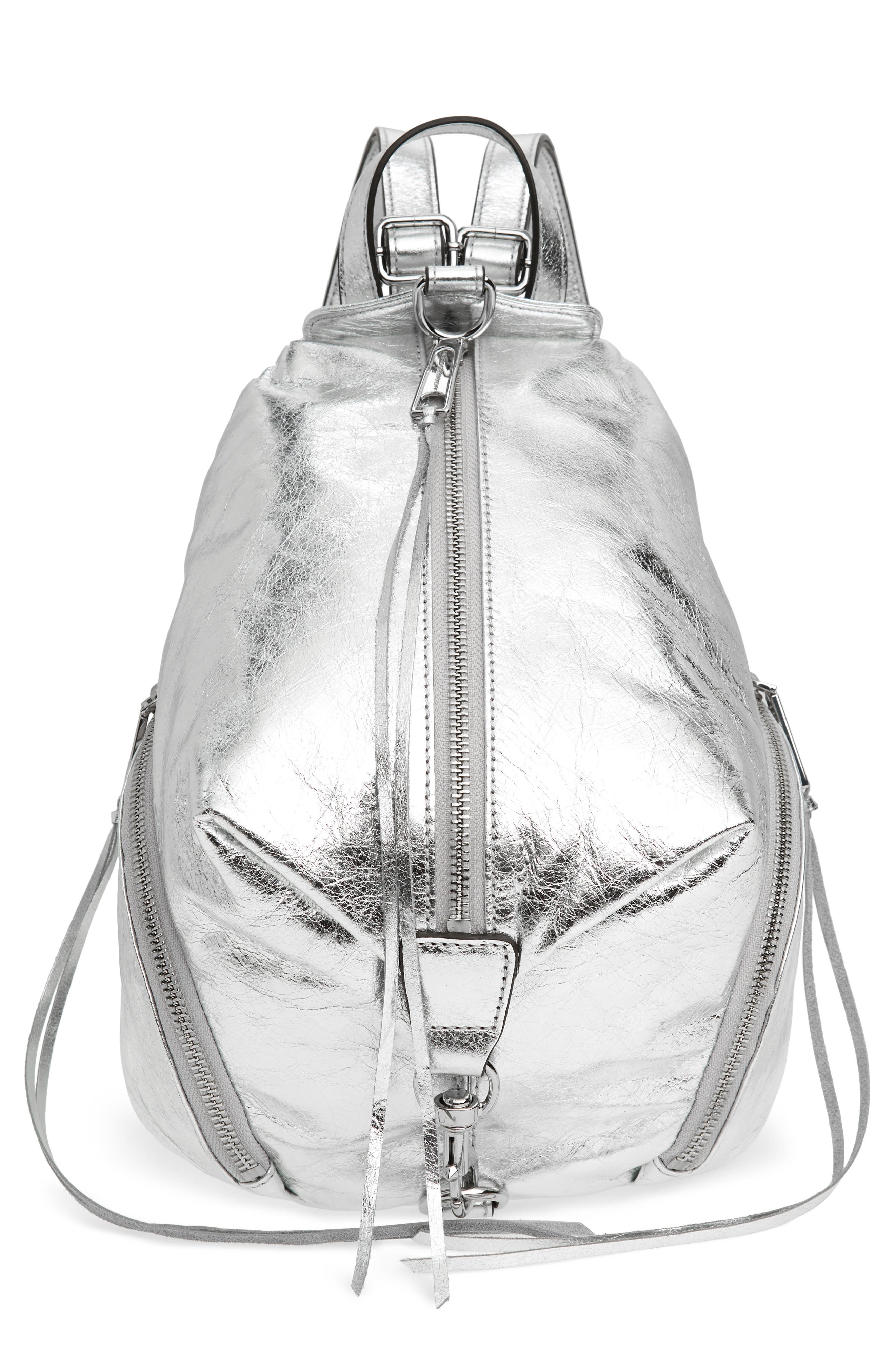 Rebecca Minkoff Medium Julian Leather Backpack, Main, color, 