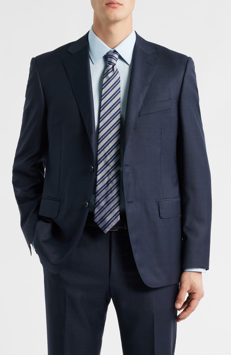 Canali Siena Regular Fit Navy Super 130s Wool Suit, Alternate, color, Navy