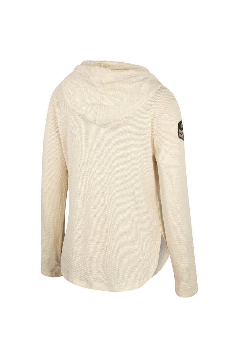 Women's Colosseum Cream Penn State Nittany Lions OHT Military Appreciation Casey Raglan Long Sleeve Hoodie T-Shirt, Alternate, color, Cream