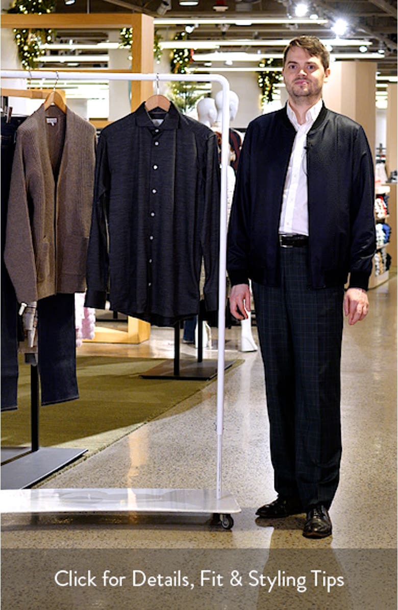 Contemporary Fit Solid Jersey Button-Up Shirt, sales video thumbnail