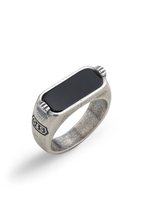 Degs & Sal Recycled Sterling Silver Ring in Black 
