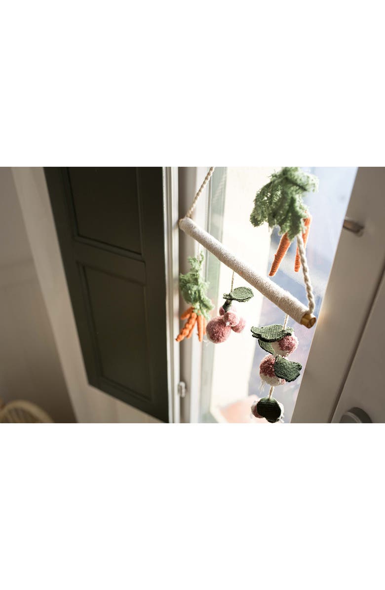 Lorena Canals Kids' Plush Veggies Wall Mobile, Alternate, color, Natural Orange Dark Green
