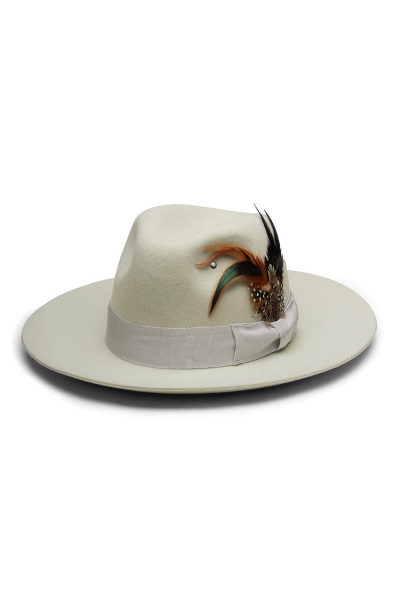 Wool Fedora Hat, Main, color, SMOKE