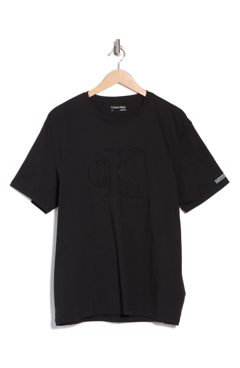 Calvin Klein Embossed Monogram T-Shirt, Alternate, color, Black