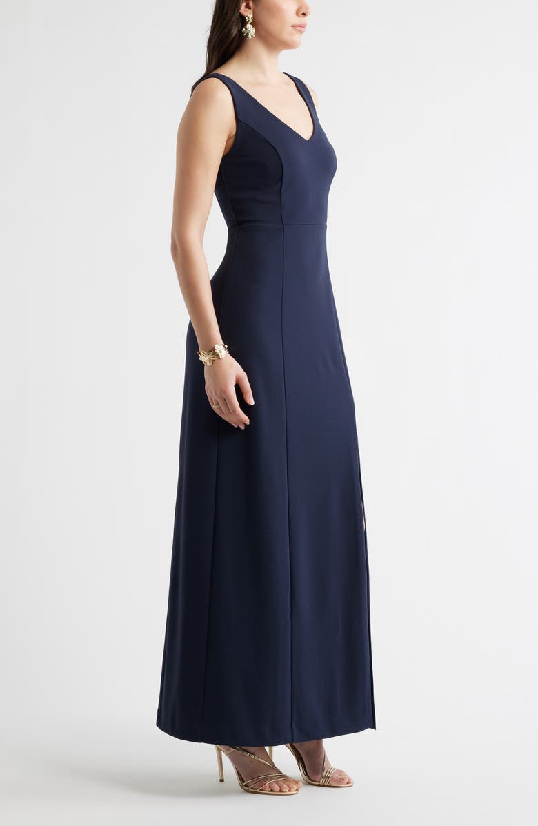 Chelsea28 Seamed Cotton Blend Sheath Gown, Alternate, color, Navy Night
