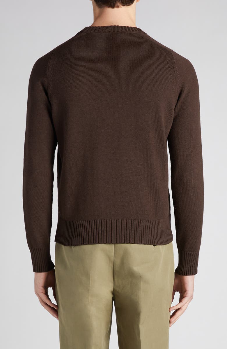 TOM FORD Cotton & Cashmere Crewneck Sweater, Alternate, color, Kb780 Ebony