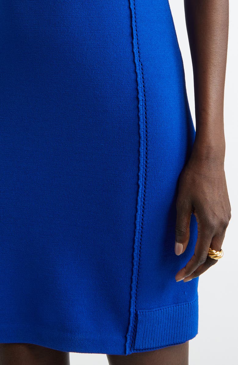 ST. JOHN Mixed Stitch Tank Sweater Dress, Alternate, color, Sapphire