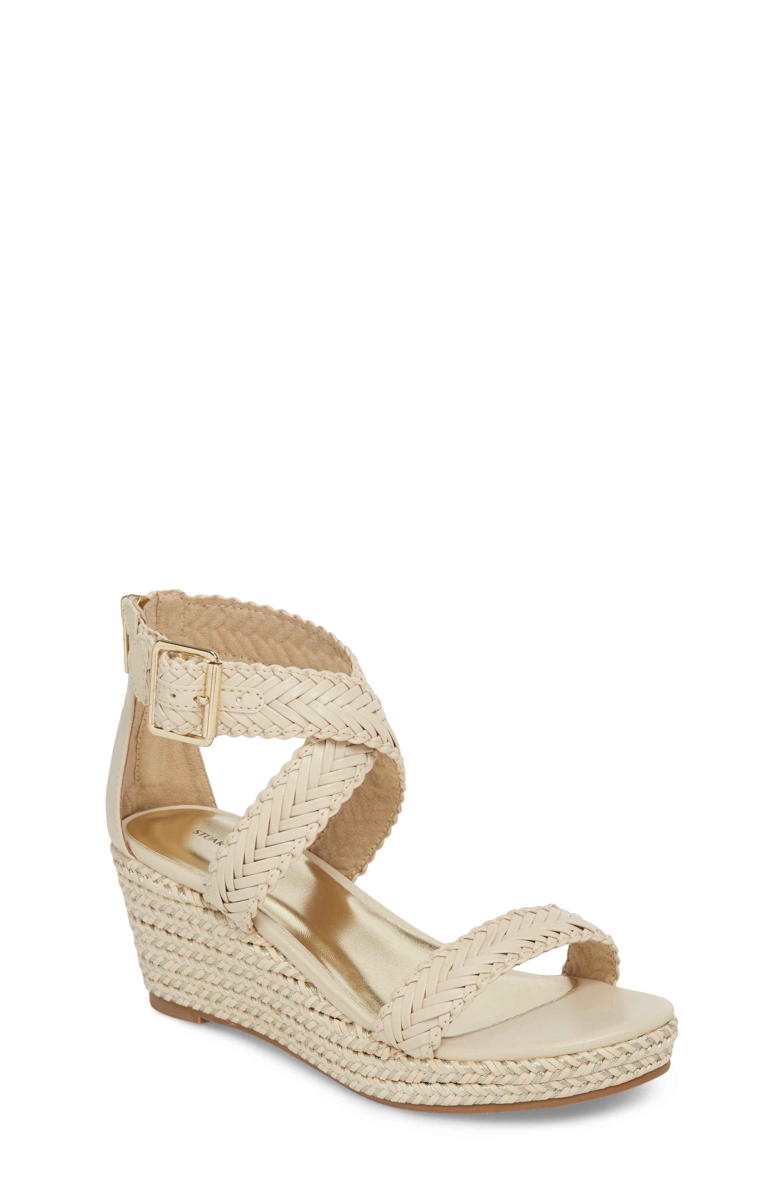 Stuart Weitzman Akilah Sparkle Wedge Sandal, Main, color, 