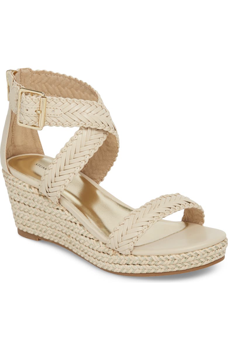 Stuart Weitzman Akilah Sparkle Wedge Sandal, Main, color,