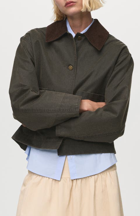 Corduroy Collar Denim Jacket