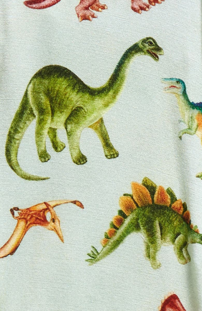 Posh Peanut Buddy Fitted Footie Pajamas, Alternate, color, Open Green