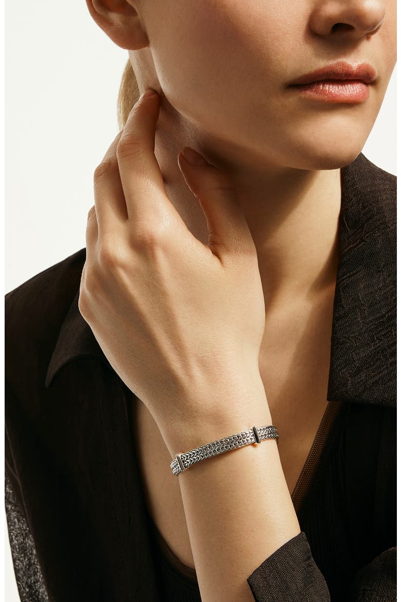 Icon Link Station Bracelet, Alternate, color, SILVER