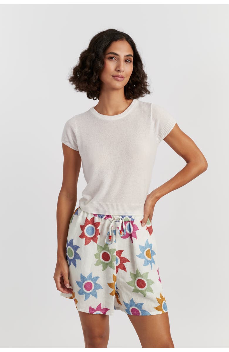 Chinti & Parker Air Pure Cashmere T-Shirt, Alternate, color, Cream