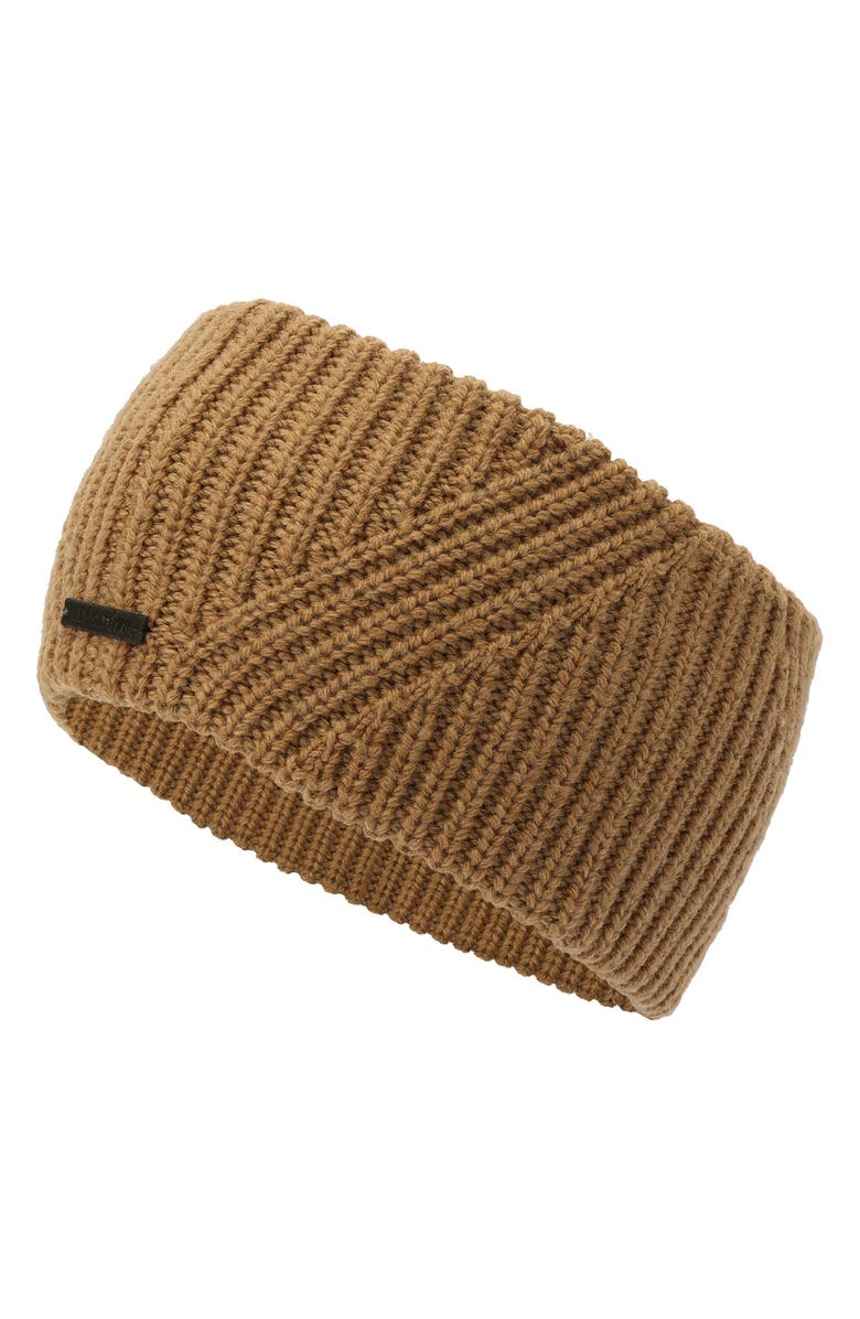 AllSaints Travelling Wool Blend Rib Headband, Alternate, color, Tannin Brown