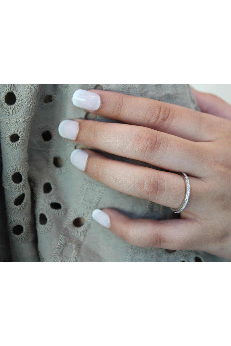 Solas 14K Gold Round Diamond Studded Eternity Ring - 0.31cts, Alternate, color, 14K White Gold