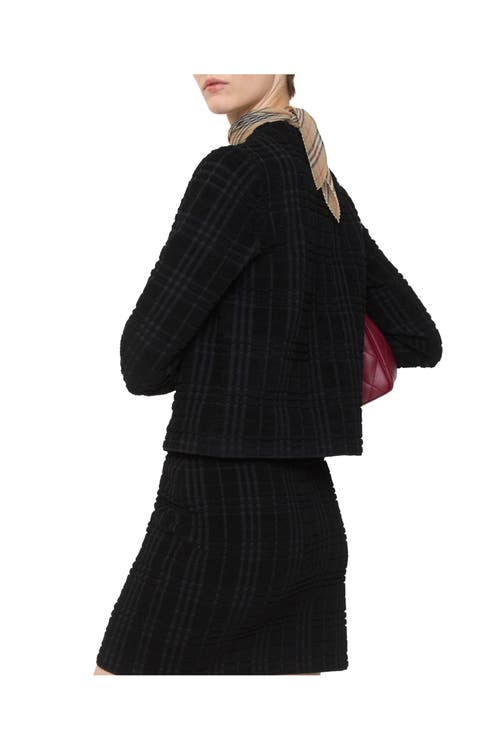 Burberry Wool Blend Mini Skirt In Black