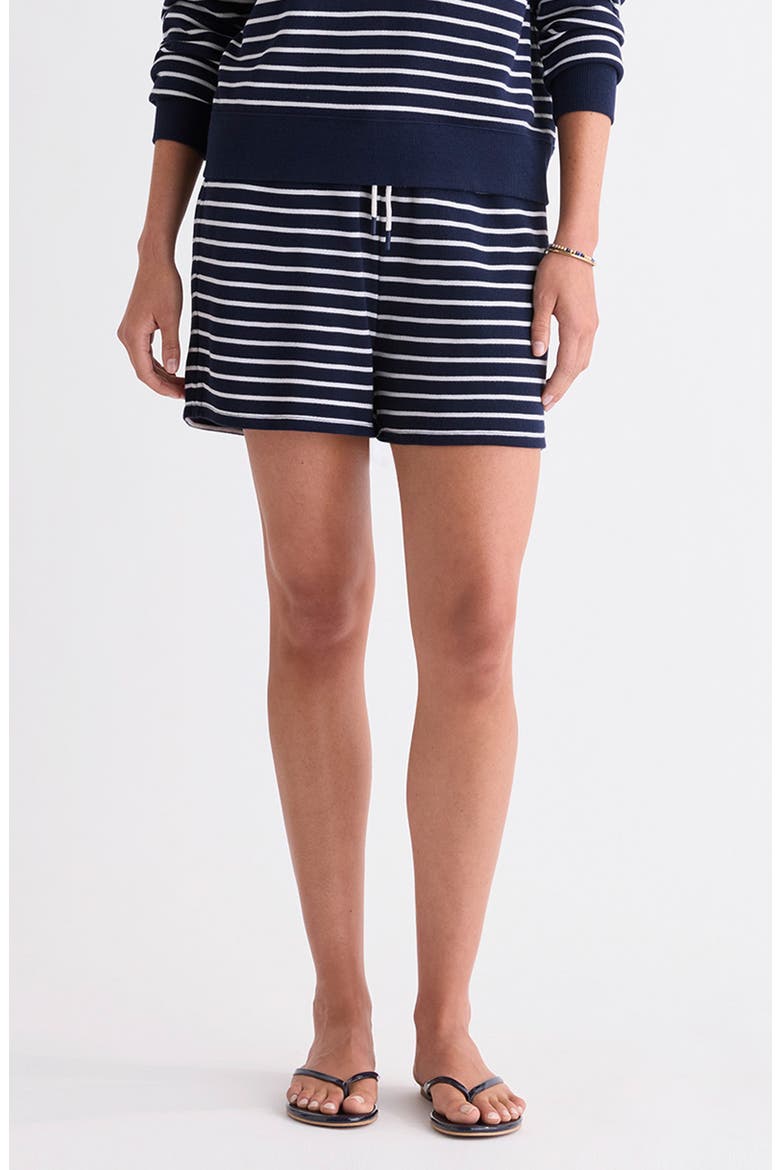 Pull-On Terry Shorts, Main, color, BAY STRIPE NAVY