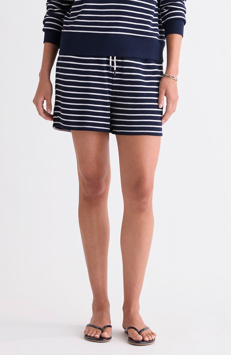 vineyard vines Pull-On Terry Shorts, Main, color, Bay Stripe Navy