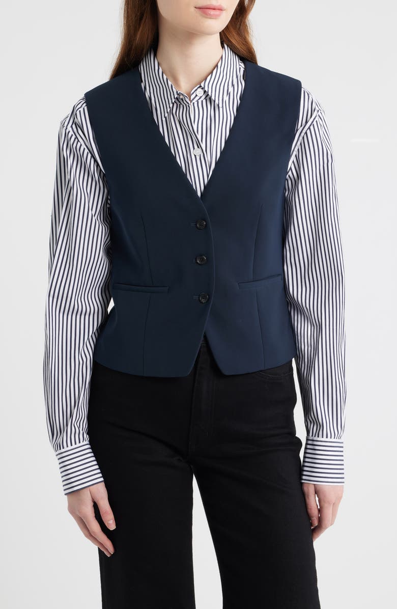 rag & bone Jennifer Slim Fit Vest & Blazer Set, Alternate, color, Sal
