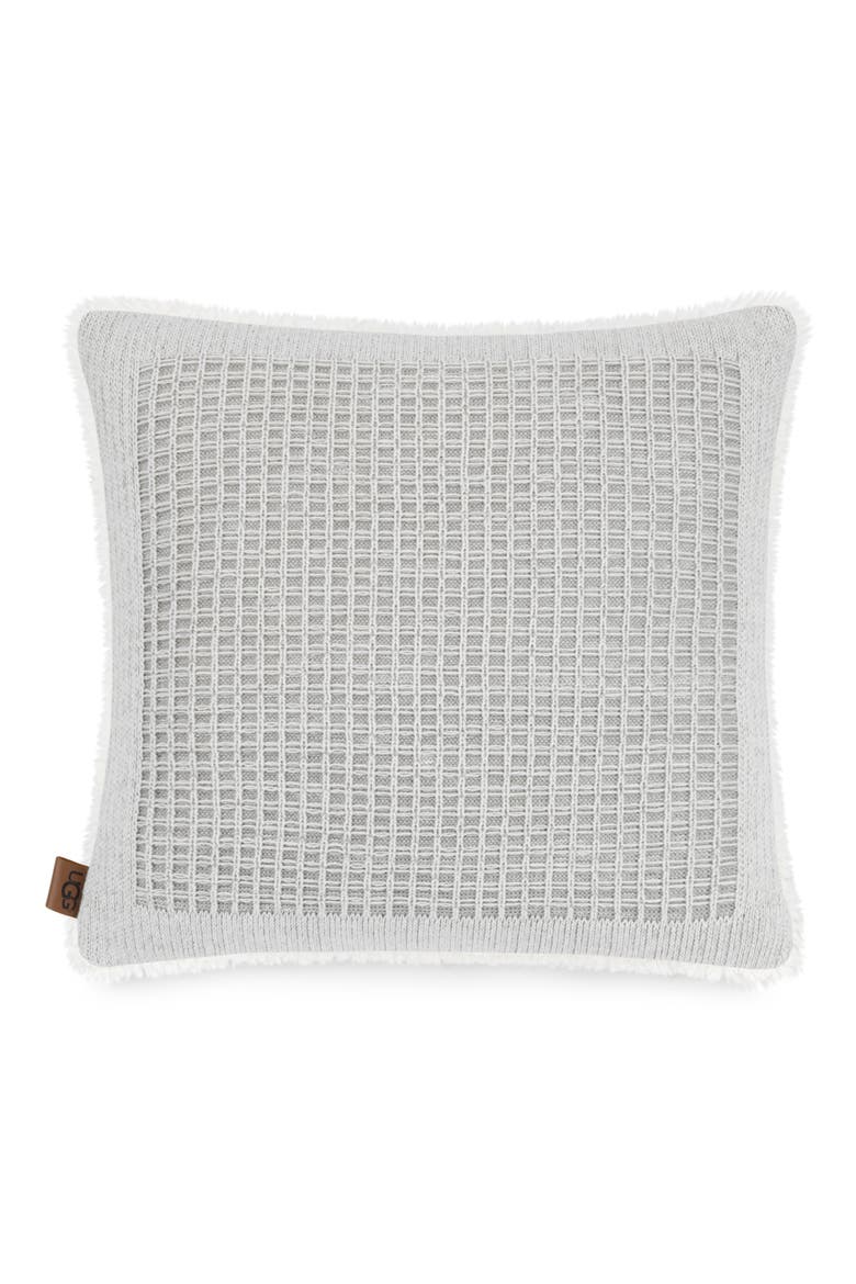 Martin Knit Accent Pillow, Main, color, SEAL/ SNOW