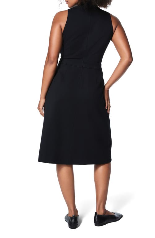 Spanx ® Belted Sleeveless Ponte Cargo Dress In Black