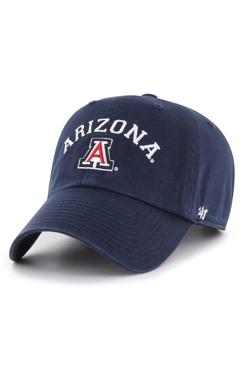 '47 Men's '47 Navy Arizona Wildcats Classic Arch Clean Up Adjustable Hat, Main, color, 