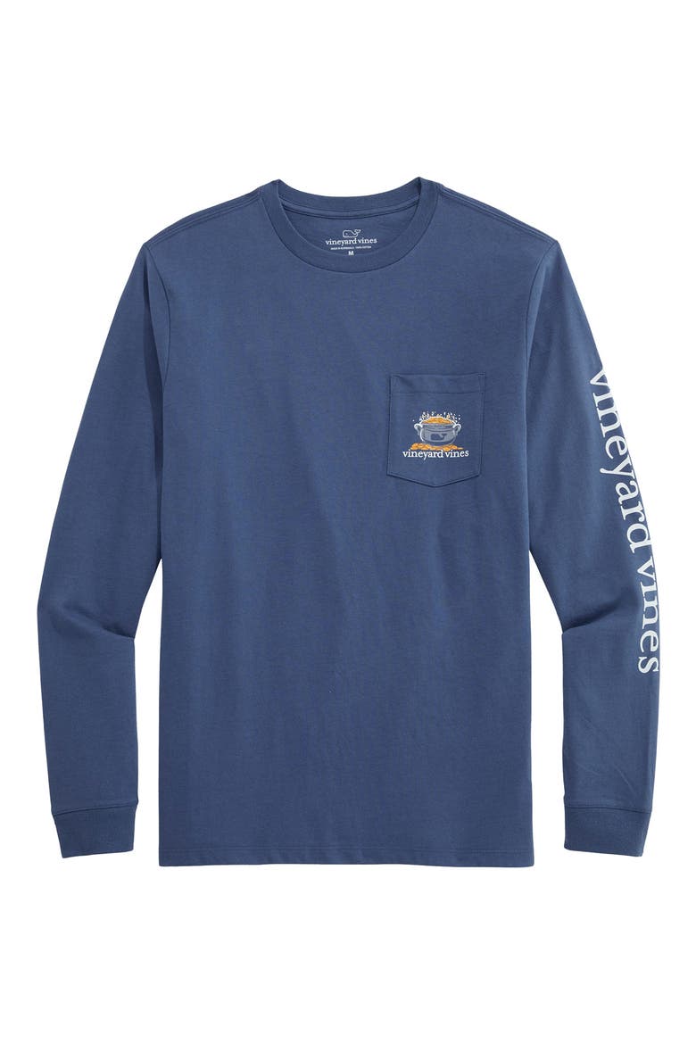 St. Patty's Day Long Sleeve Cotton Graphic Pocket T-Shirt, Alternate, color, MOONSHINE