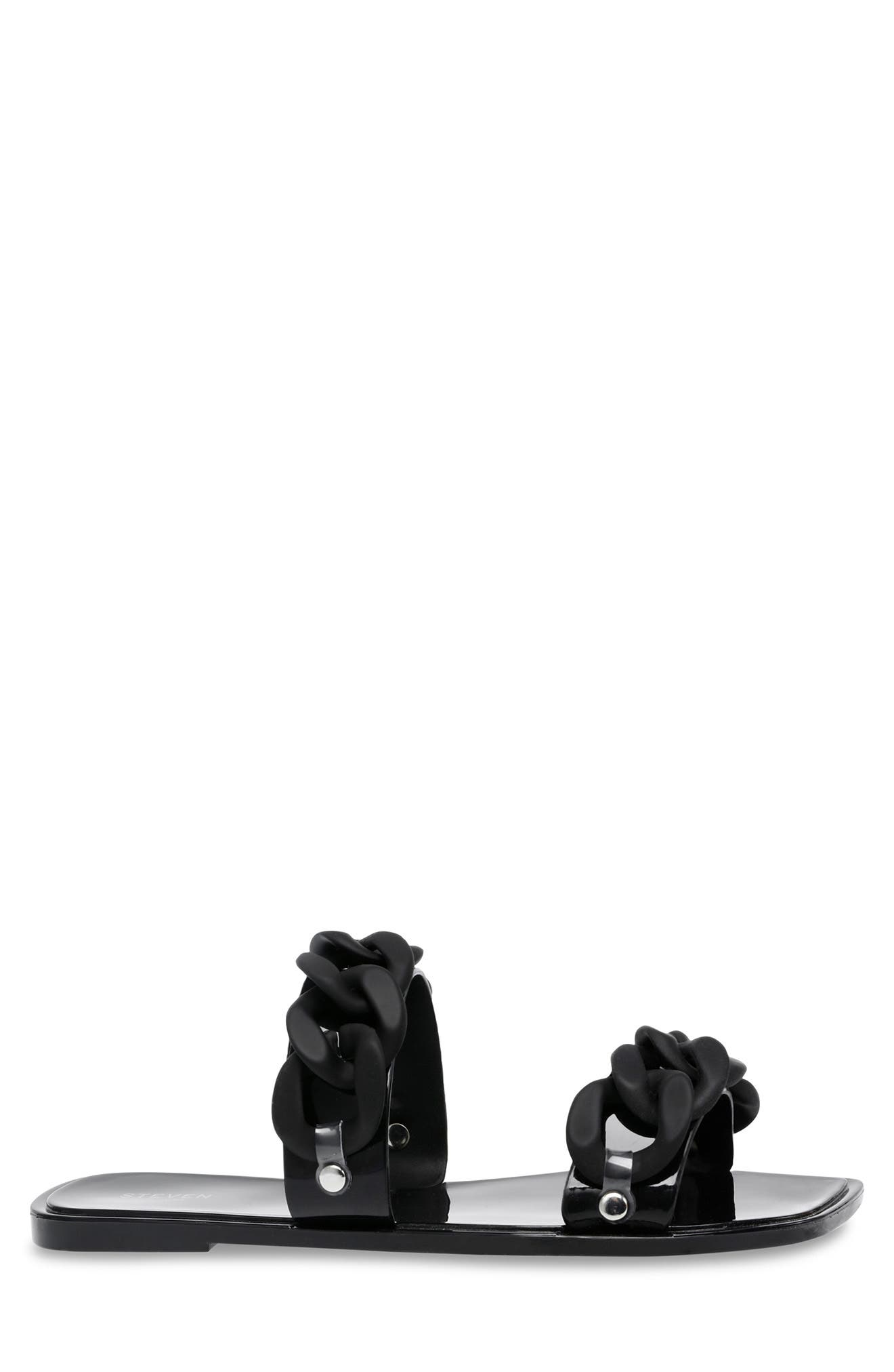 Steven New York Trena Chain Trim Slide Sandal, Alternate, color, 