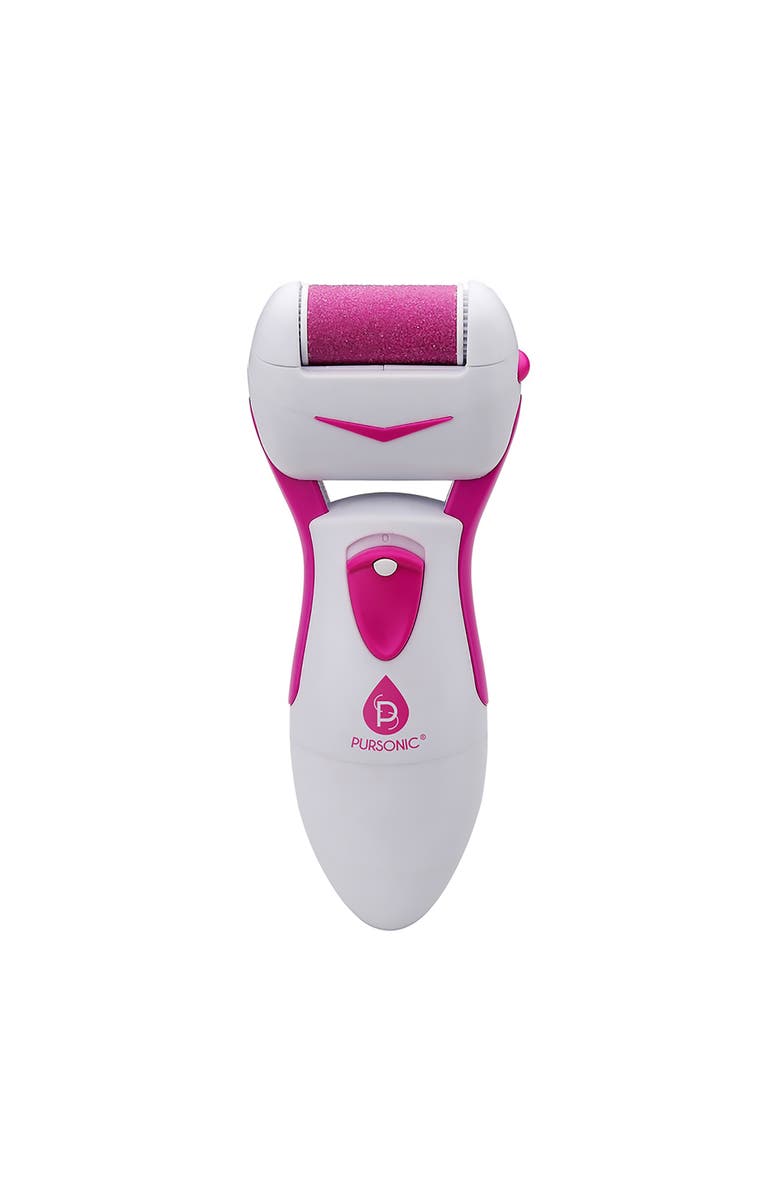 PURSONIC Ultimate Foot Care Bundle Foot Spa Massager with Tea Tree Oil Foot Salt Scrub (Warming Function), Battery Operated Callus Remover, Foot Spa, and Foot Smoother, Alternate, color, Pink