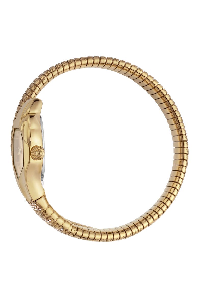 Glam Snake Wraparound Bracelet Watch, 22mm, Alternate, color, GOLD