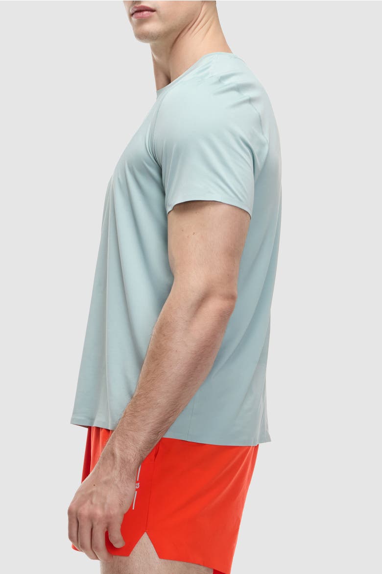 Interlock Bonded Short Sleeve, Alternate, color, Blue Fog