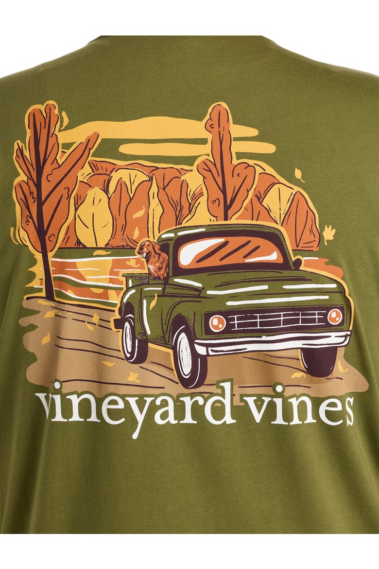 Big & Tall Autumn Car Ride Graphic Tee, Alternate, color, CAMP OLIVE