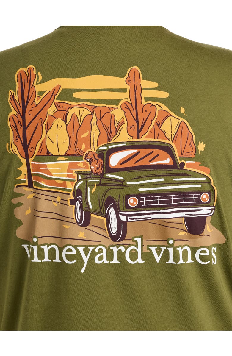 vineyard vines Big & Tall Autumn Car Ride Graphic Tee, Alternate, color, Camp Olive