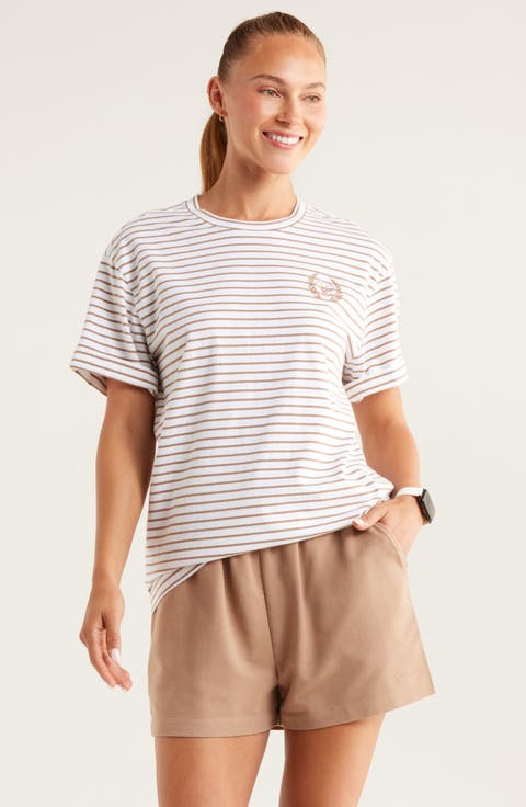 Stripe Boxy Cotton T-Shirt
