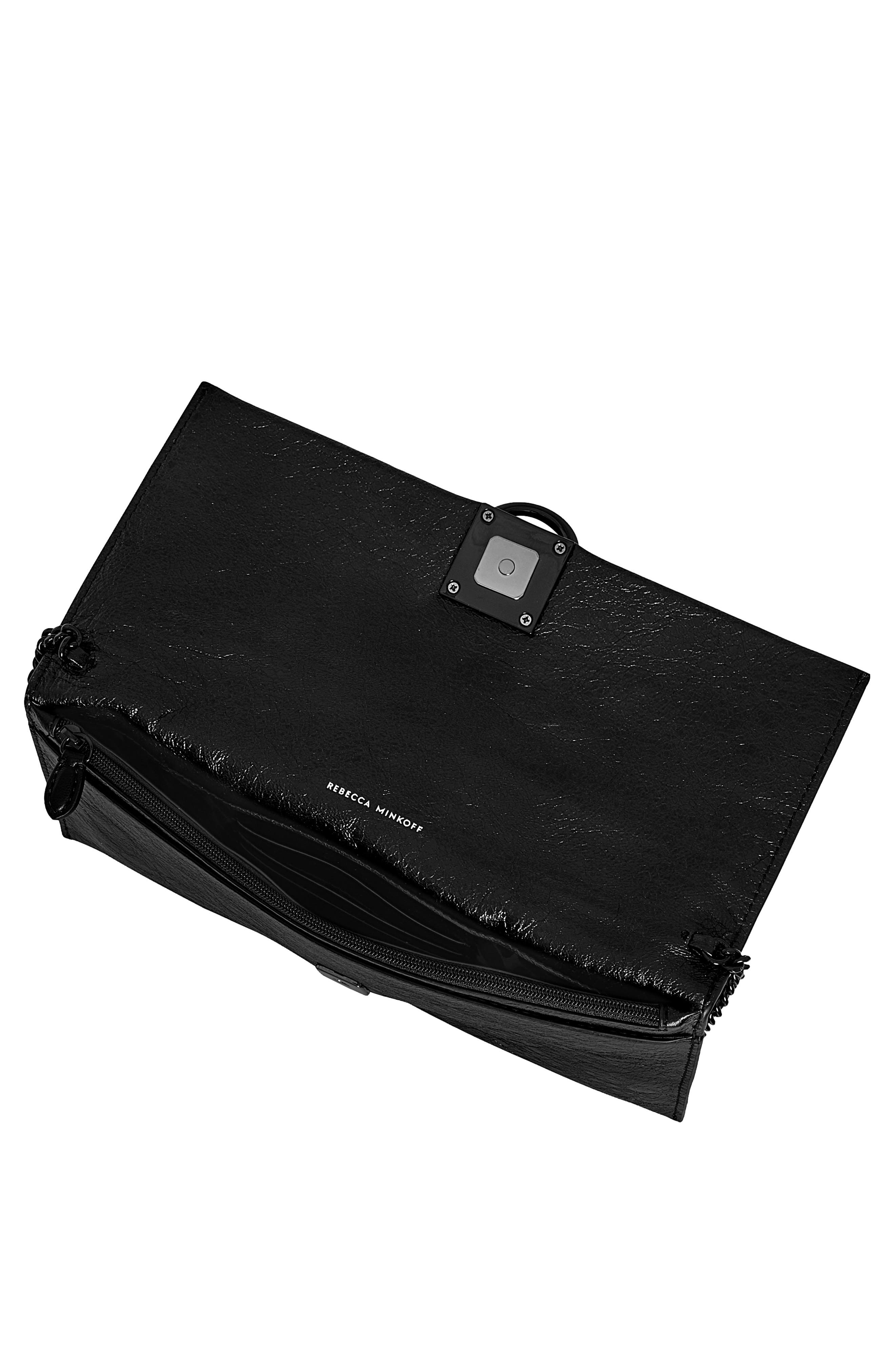 Rebecca Minkoff All Night Long Leather Clutch, Alternate, color, 