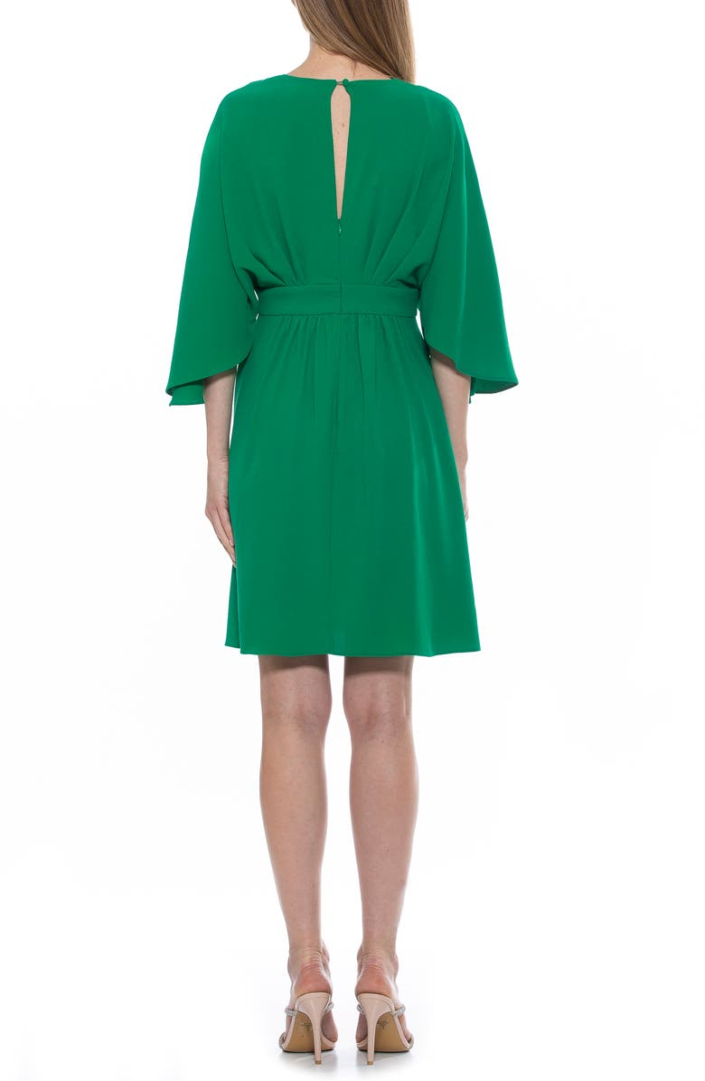Alexia Admor Isla Draped Dolman Sleeve Fit & Flare Dress, Alternate, color, 