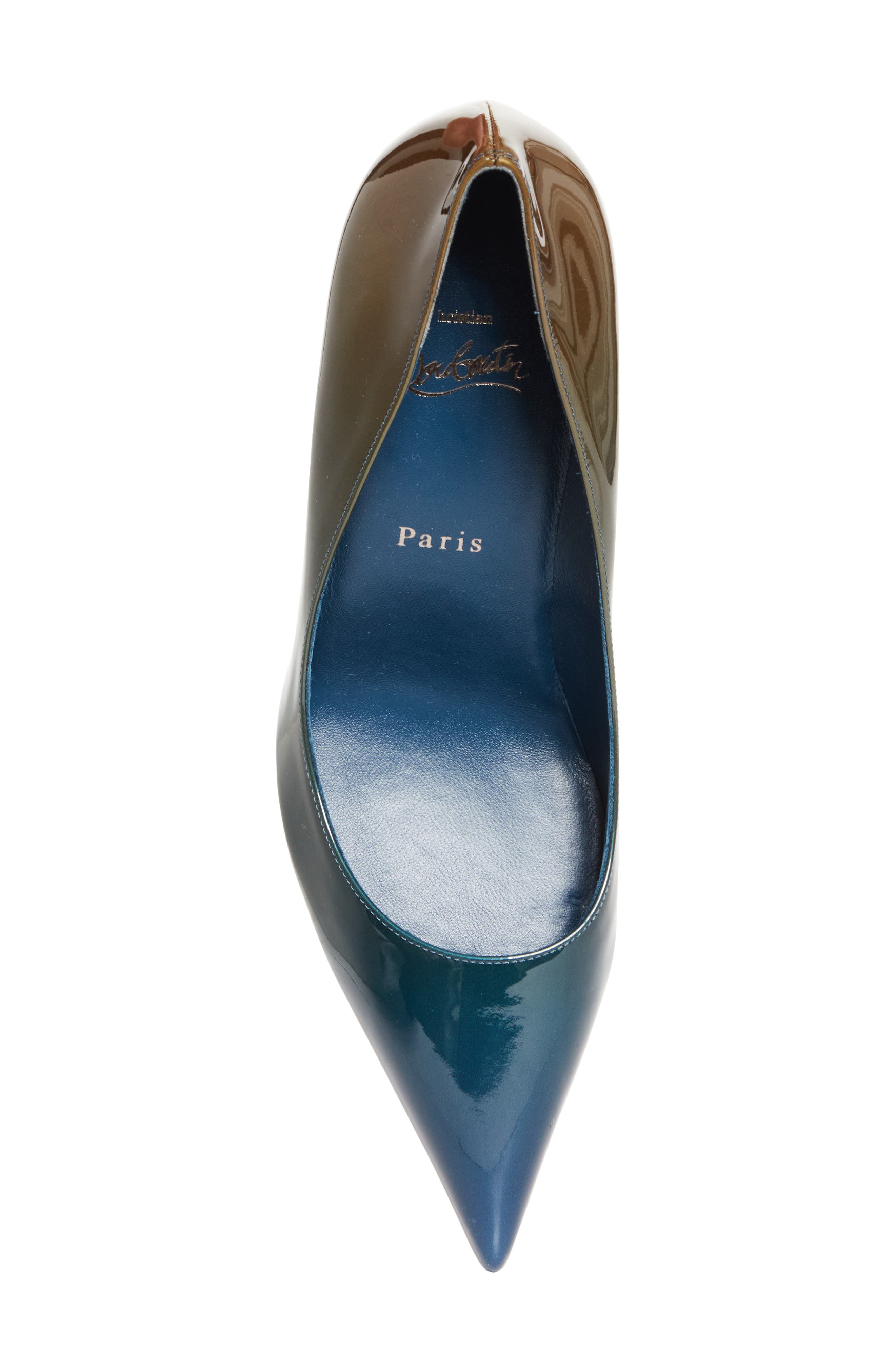 Christian Louboutin Miss Z Pointed Toe Pump, Alternate, color, Last Night/ Bronzo