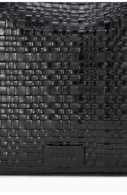 Staud Maya Leather Shoulder Bag In Black