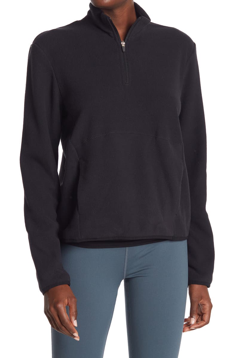 Z by Zella Free Pass Polar Fleece Quarter Zip Pullover, Main, color, 