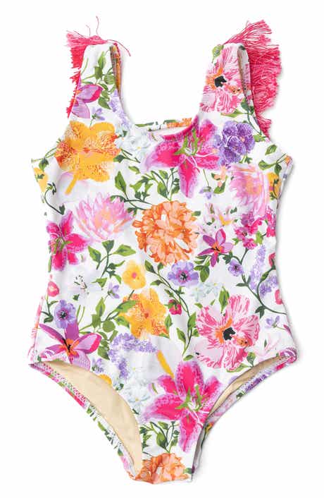 Shade Critters Kids' Summer Garden Fringe One-Piece UPF 50+ Swimsuit