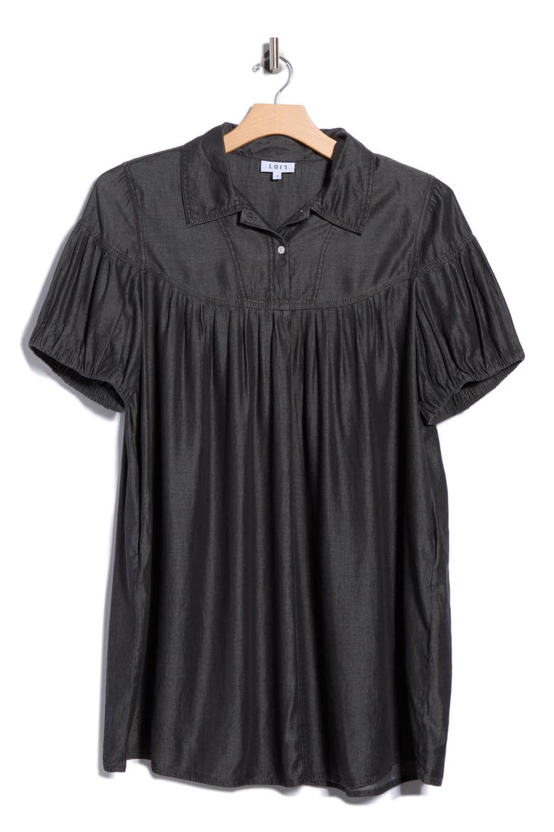 Tencel Trapeze Dress, Main, color, ASH