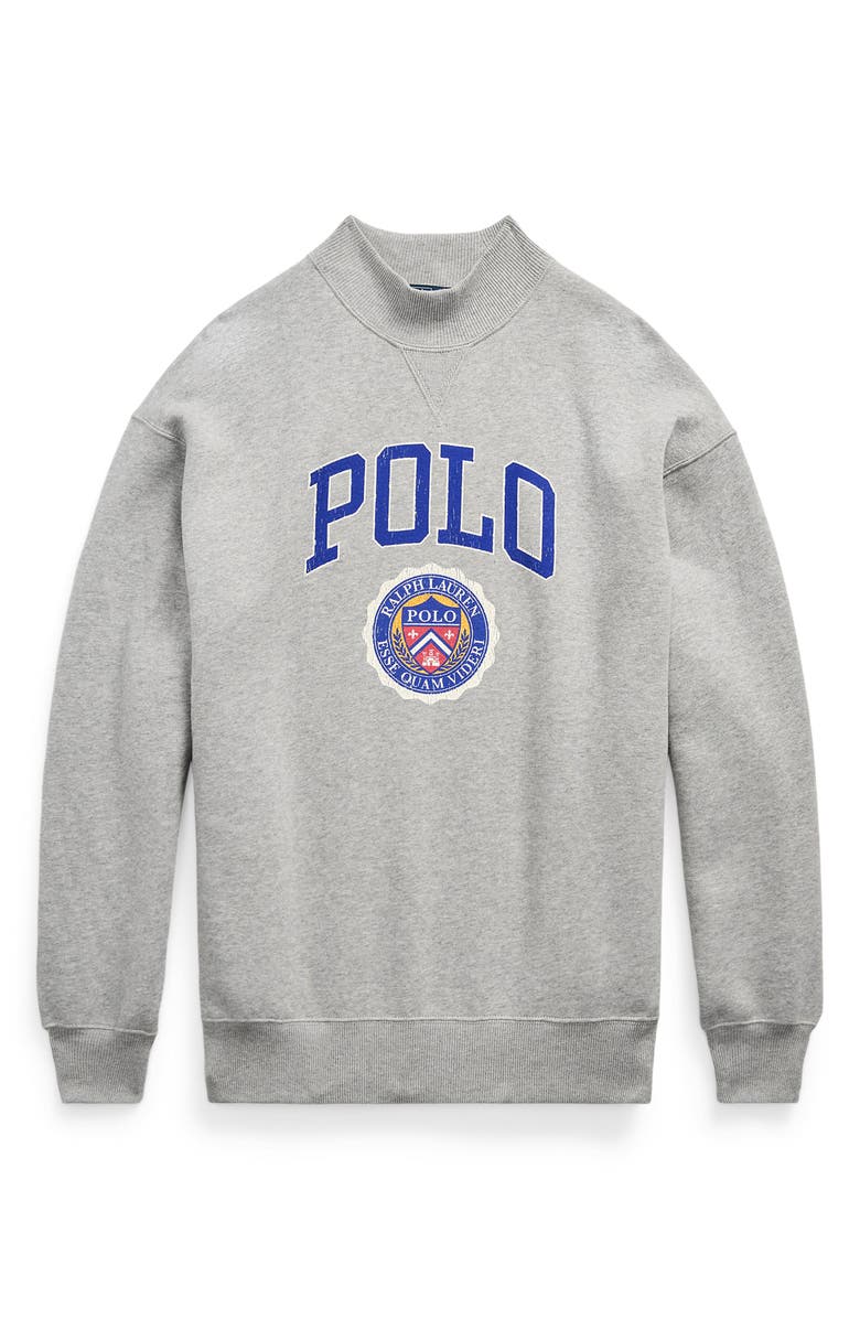 Polo Ralph Lauren Distressed Logo Graphic Sweatshirt, Alternate, color, 
