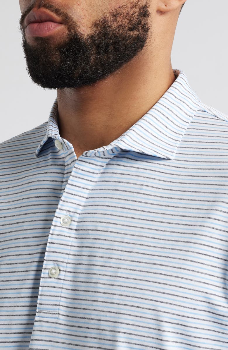 johnnie-O Vik Stripe PREP-FORMANCE Polo, Alternate, color, Navy
